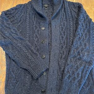 J. Crew Navy Shawl Collar Men's Cardigan